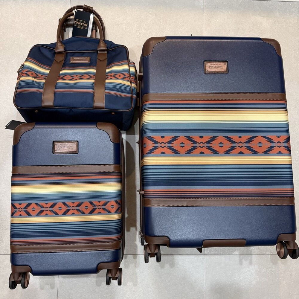 PENDLETON LUGGAGE SET 28", 20" AND WEEKEND TRAVEL BAG DRESS BLUES NEW W/TAGS